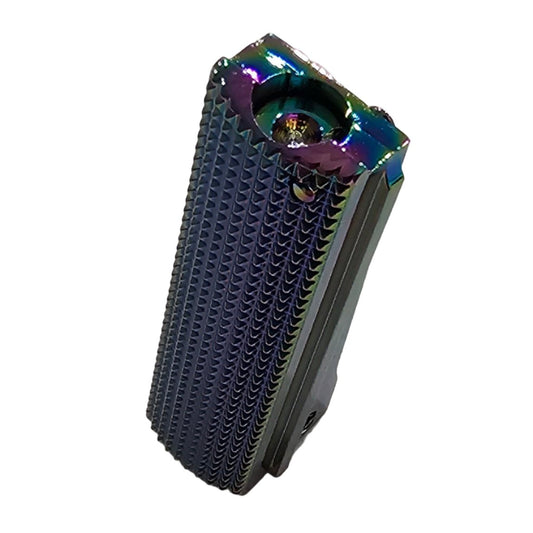 Checkered 1911 Mainspring Housing - full size steel compatible with all standard 1911s Titanium