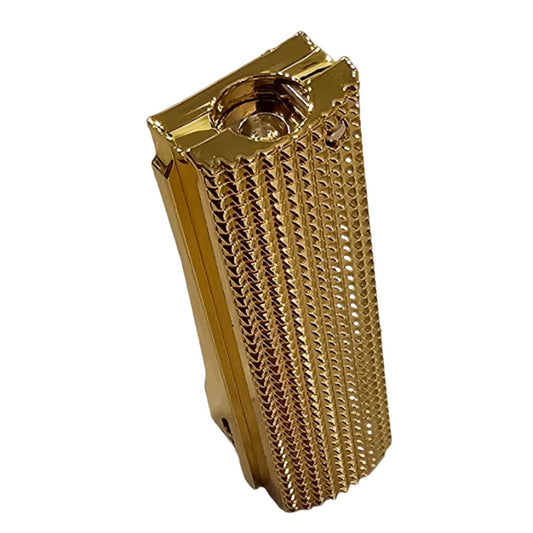 Checkered 1911 Mainspring Housing - full size steel compatible with all standard 1911s Gold