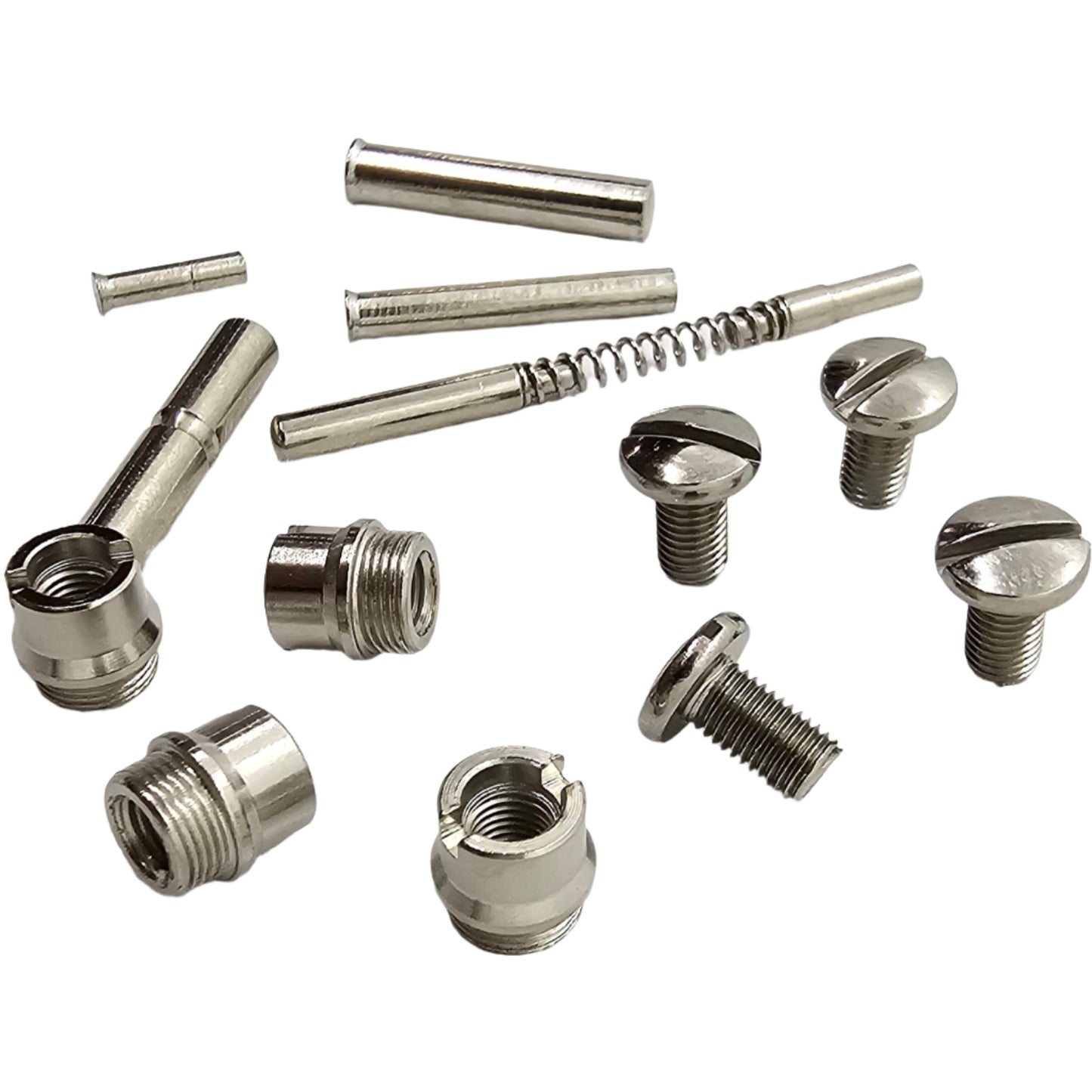 Polished Nickel 1911 Screws, Pins, and Bushings Set - All 1911 Makes and Models