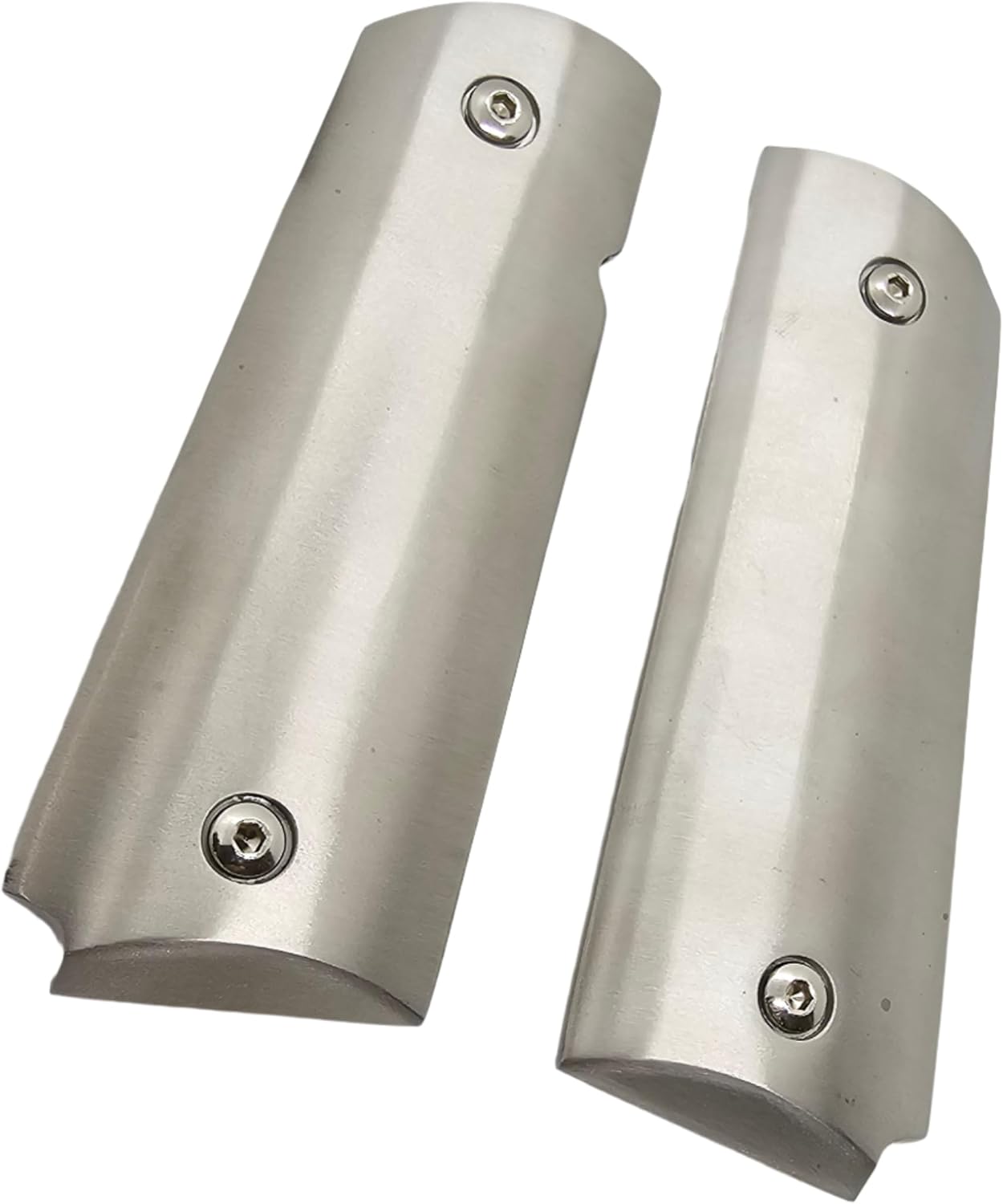 Stainless Steel 1911 full size grips Round Top