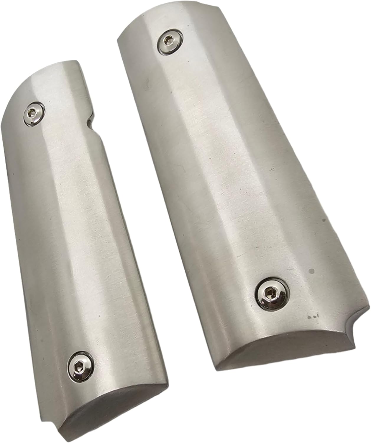 Stainless Steel 1911 full size grips Round Top