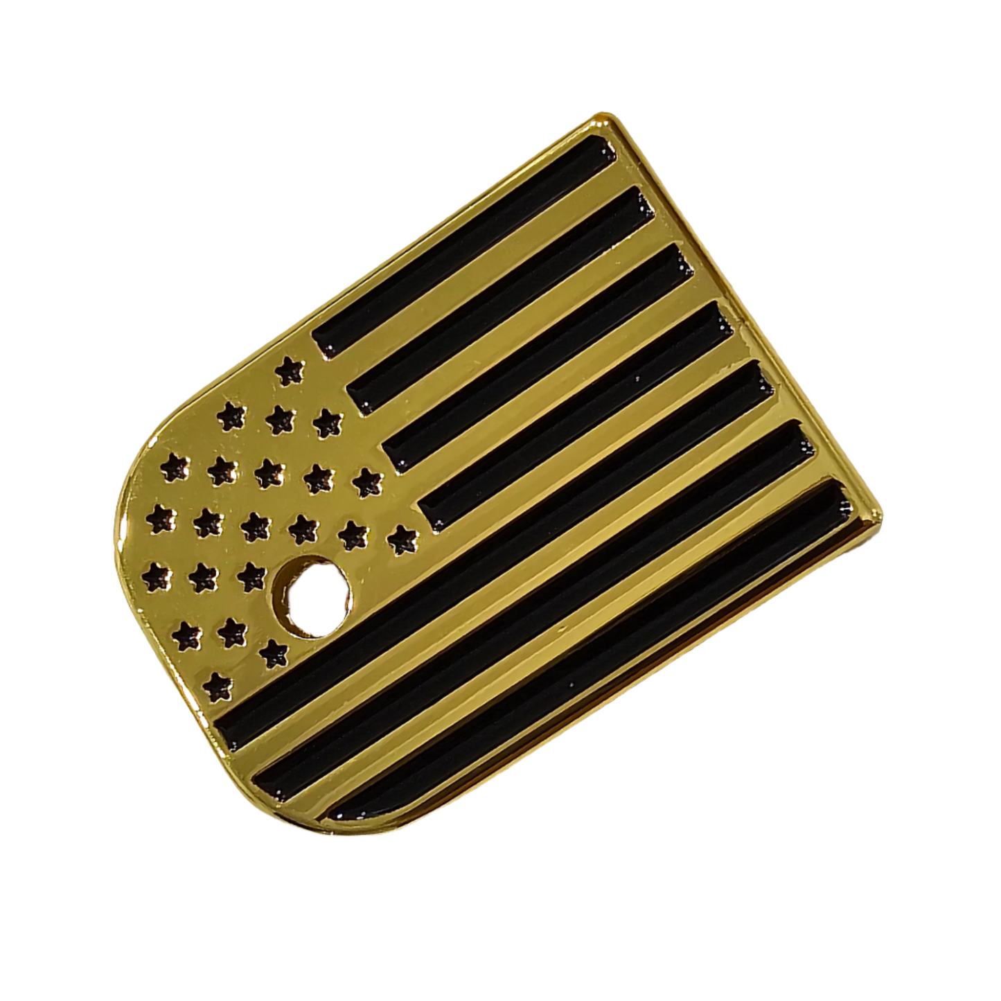 US Flag Glock Gen3 & Gen4 magazine floor Metal plate 17, 19, 22, 23, 26, 27, 34 - Nickel or Gold