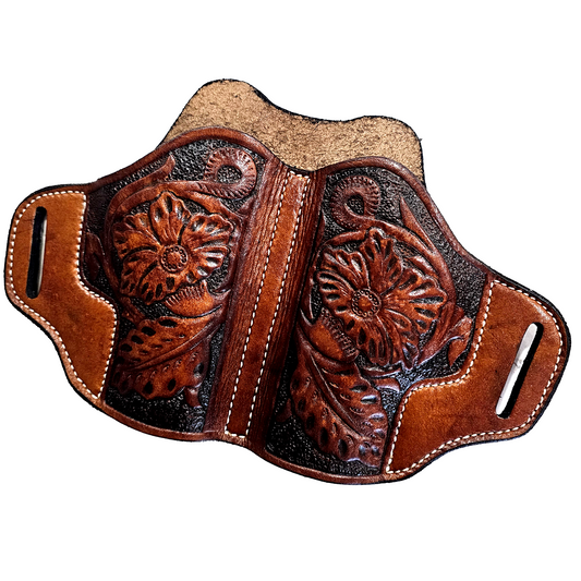 Double Gun Holster Hand Engraved