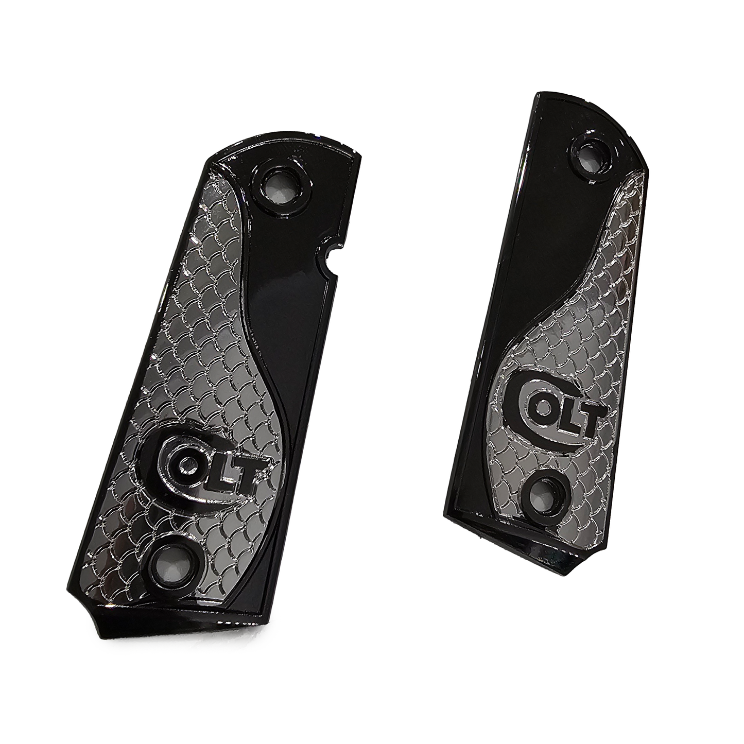 1911 COLT FULL SIZE  Snake Texture With Ambi Cut Black Nickel (Metal)