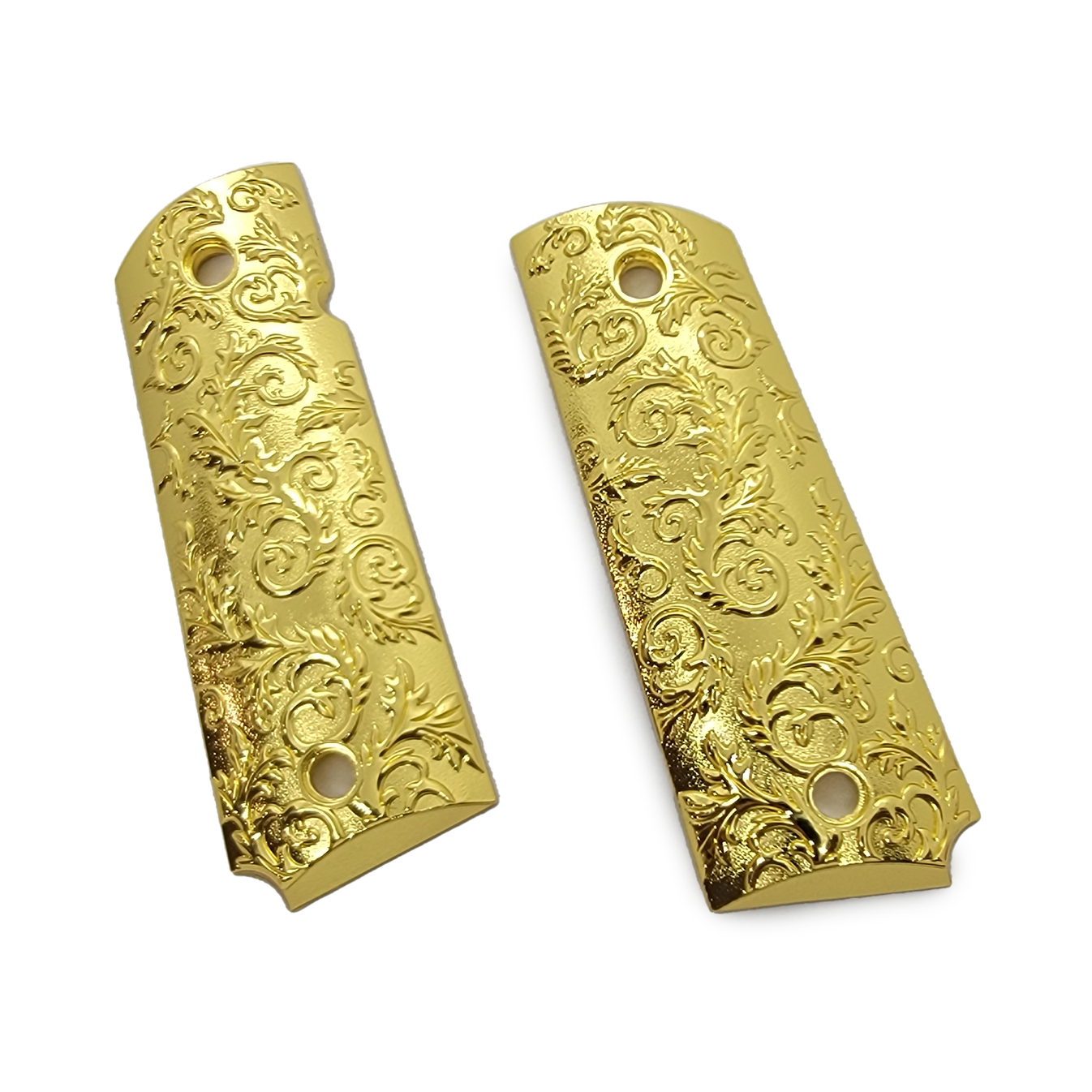 1911 Grips Full Size Metal Scroll Design W Ambi Safety Gold T Sc0 Cander Trade Llc 7224