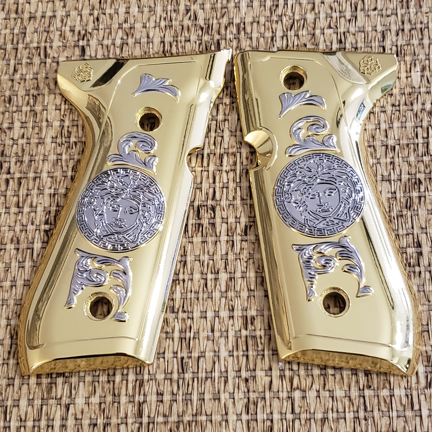 Beretta GRIPS 92/96 Series Pistols 92F, 92FS, M9, 96 Gold Nickel #T-T3 ...