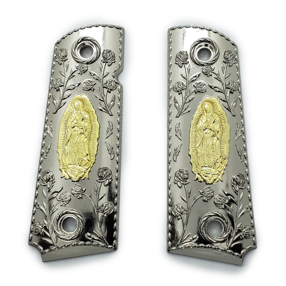 1911 Grips Full Size Metal Virgin Mary Scroll W Ambi Safety T Vm0 Grips America