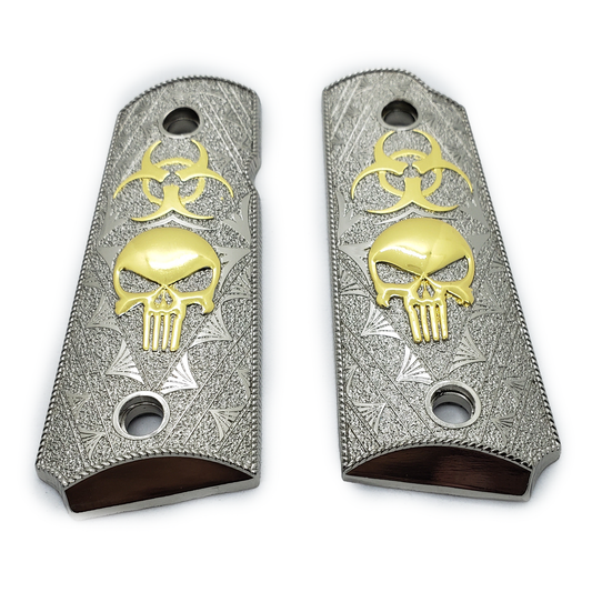 1911 Skull Biohazard Grips Compact Officer